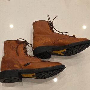 Ariat Men's Tan Leather Lace-Up Boots